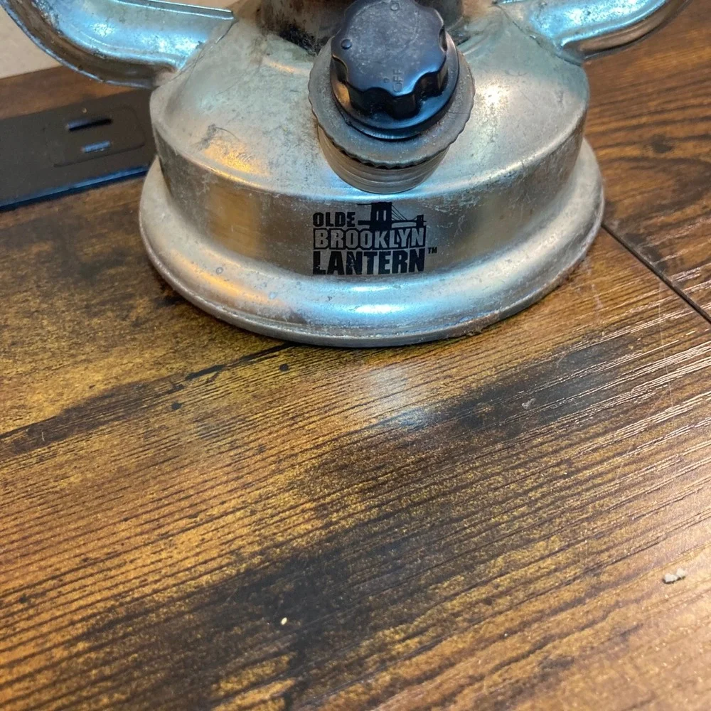 Patina Metal Railroad Hurricane Lantern 9.5